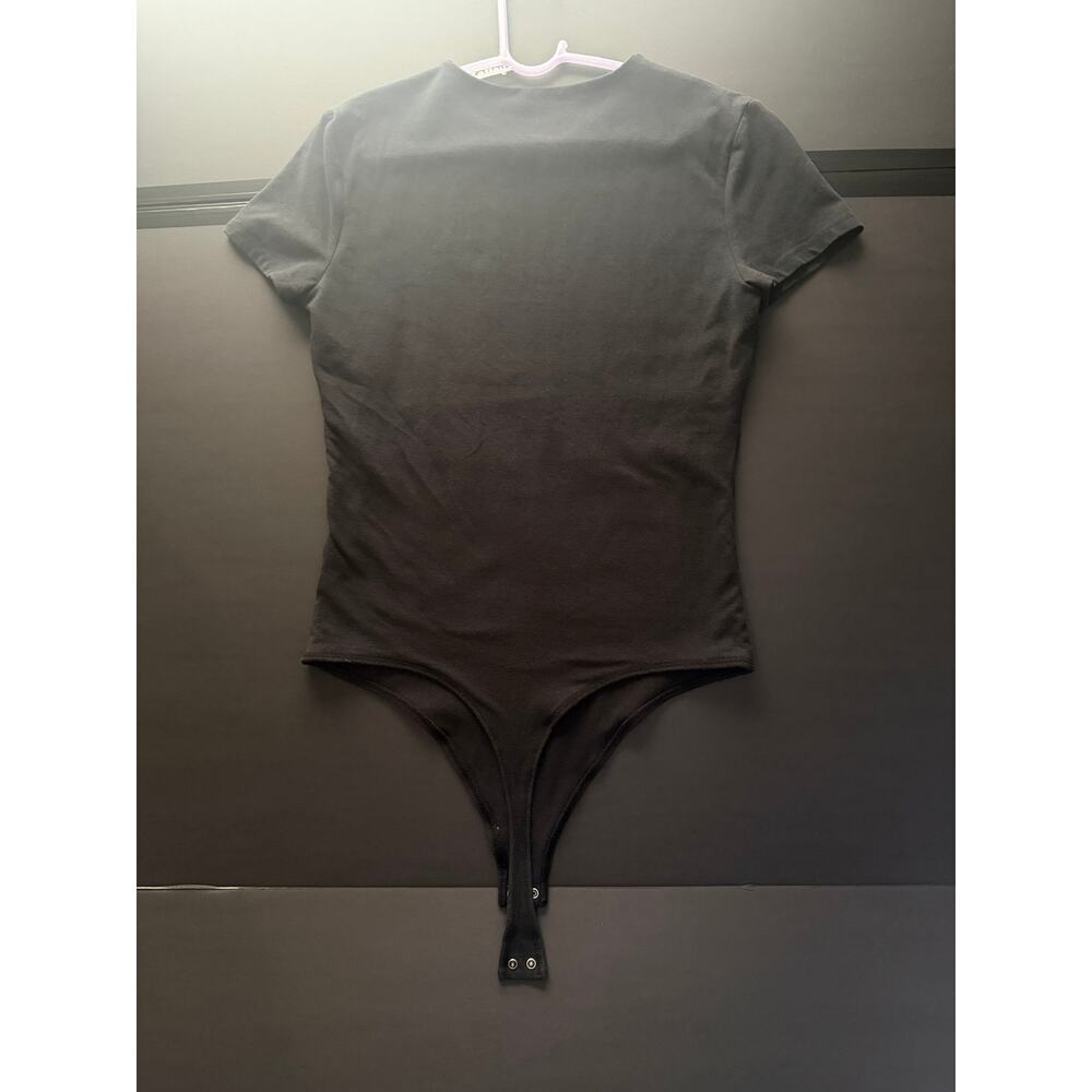 Abercrombie & Fitch Women’s L Black Bodysuit – Soft A&F Short‑Sleeve Top - Picture 5 of 5